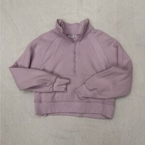 Lilac Half-Zip Sweater